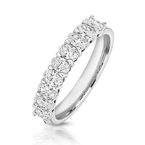 Lab Grown Oval Cut Diamond Eternity Ring 3.7mm