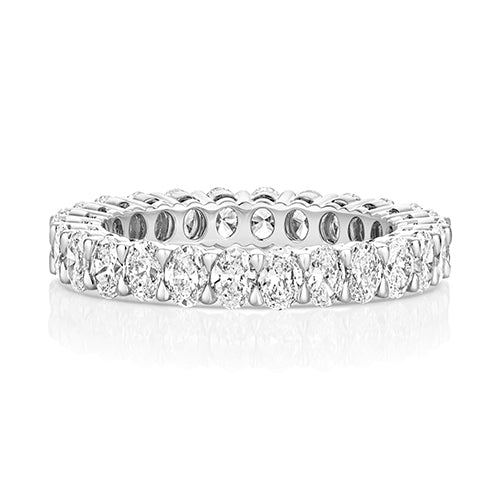 Lab Grown Oval Cut Diamond Eternity Ring 3.7mm