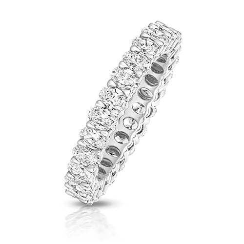 Lab Grown Oval Cut Diamond Eternity Ring 3.7mm