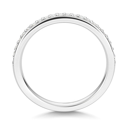 Lab Grown Round Diamond Half Set Eternity Ring In Silver