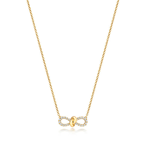 Diamond Bow Necklace