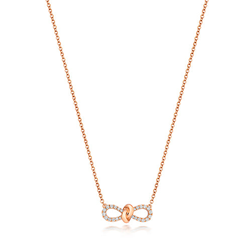 Diamond Bow Necklace