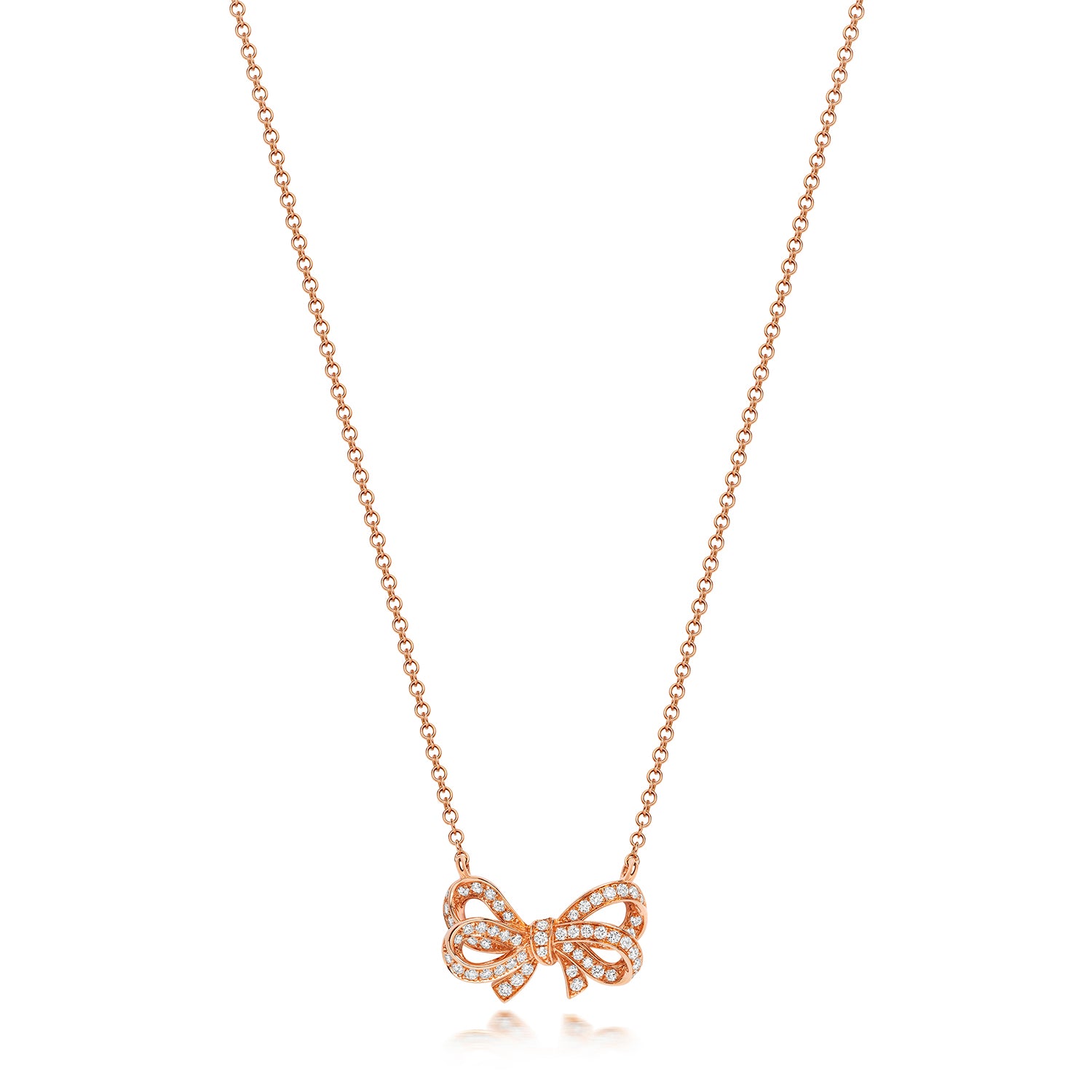 Diamond Large Bow Necklace