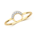 Diamond Crescent Moon Ring
